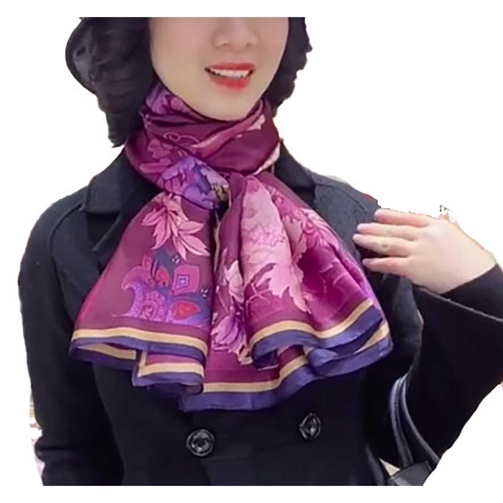 NWT Long Soft Scarf 34"x69" Rectangle Silk Feeling 100% Shawl Wrap 0208 - Picture 7 of 7